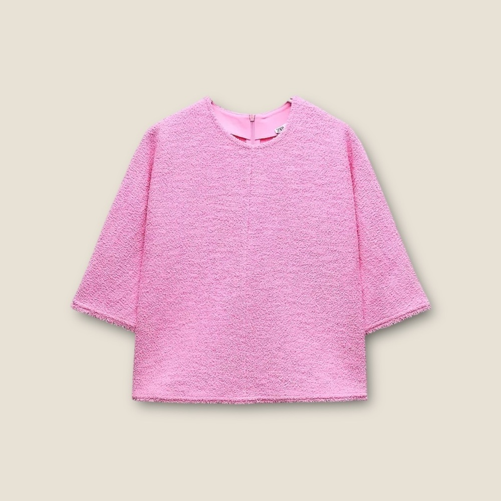 EUC Zara Structured Jacquard Shirt